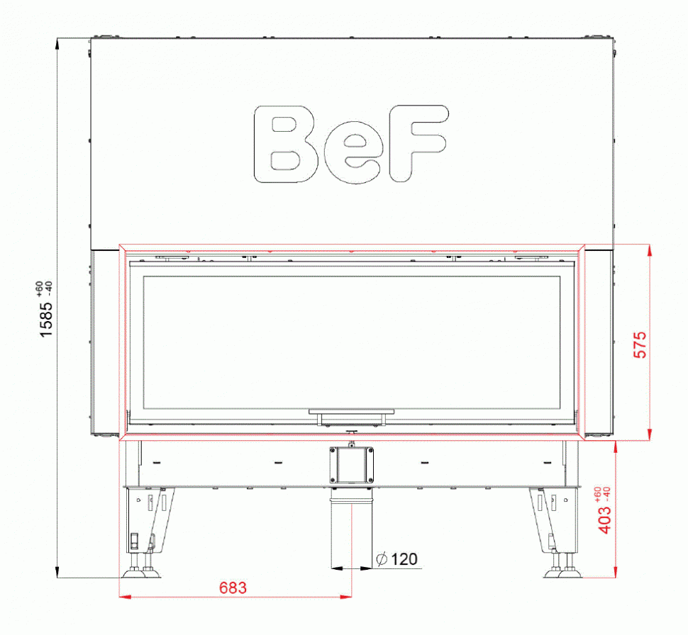 Каминная топка BeF Therm V 10 C