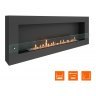 Биокамин SteelHeat WALL GRAND 1800 черный (Стекло)