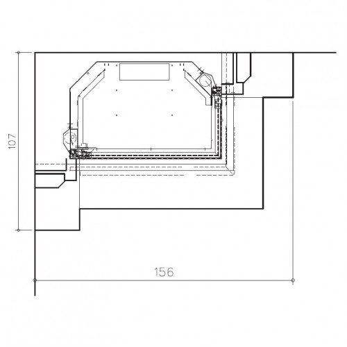 Каминная облицовка EdilKamin Luisa V sx, с банкетой, под Titano Plus