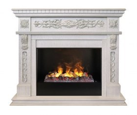 Электрокамин RealFlame Estella 26 WT 3D Cassette 630 + Black вставка