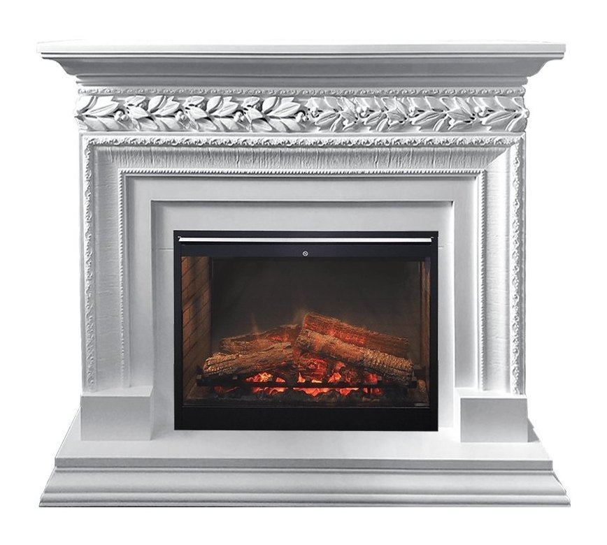 Каминокомплект Valletta - Белый с очагом Symphony 30'' DF3020-INT
