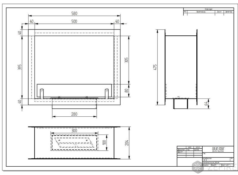 Биокамин сквозной ZeFire Standart 500