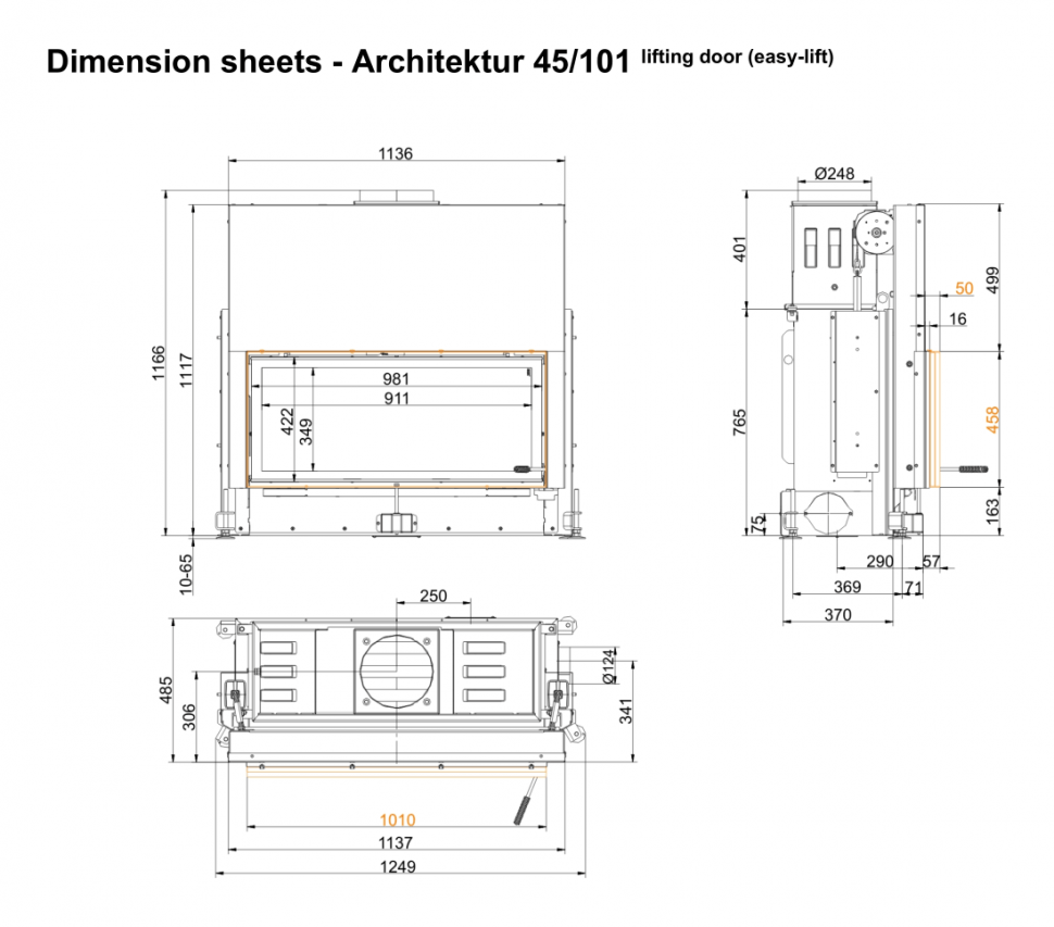Каминная топка Brunner Architecture 45/101