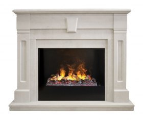 Электрокамин RealFlame Kellie 26 WT 3D Cassette 630 + Black вставка