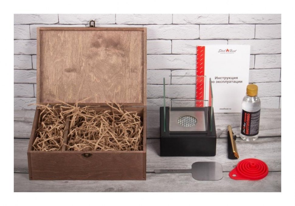 Подарочный набор SteelHeat PREMIUM BOX GLORIA черный + деревянная коробка + стартовый комплект