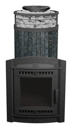 Банная печь Атмосфера XL Пироксенит + сетка с Тоннелем