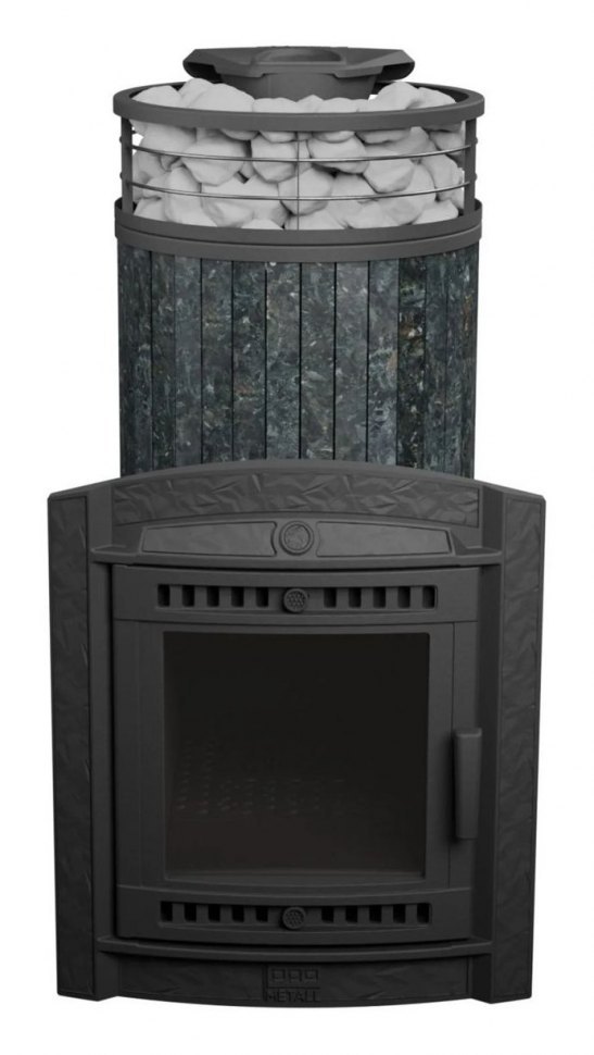 Банная печь Атмосфера XL Пироксенит + сетка с Тоннелем