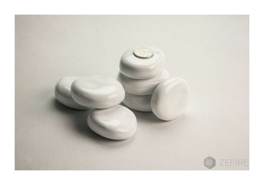 Декоративные керамические камни белые 14 шт (ZeFire)