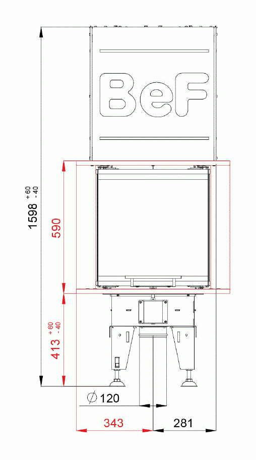 Каминная топка BeF Therm V 10 U