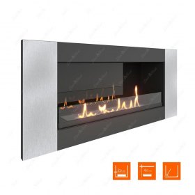 Биокамин в нишу SteelHeat LONG-V 900 Small (Стекло + Стемалит)