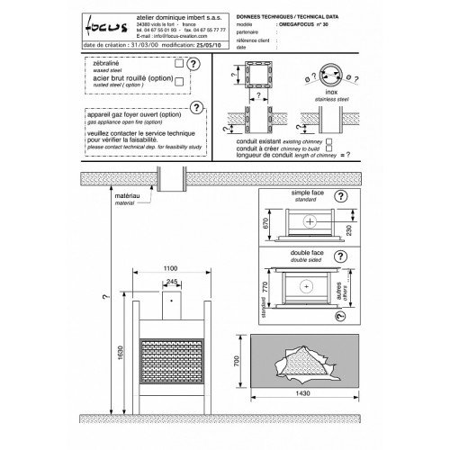 Камин дровяной Focus Omegafocus