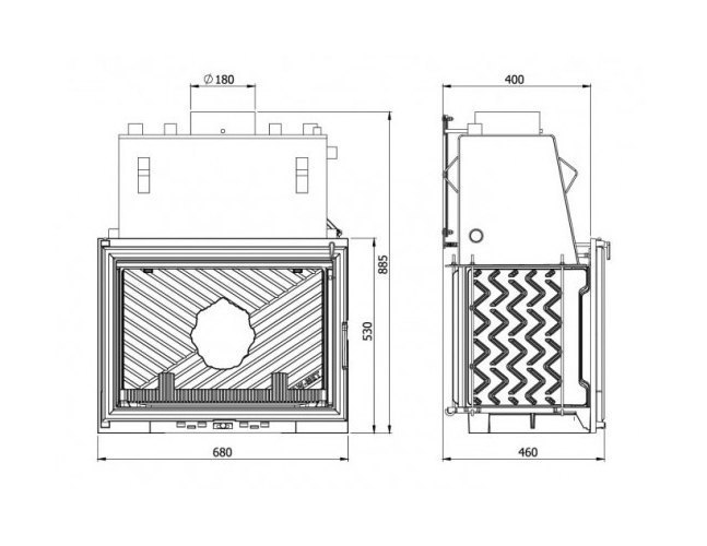 Каминная топка Kaw-Met W11CO