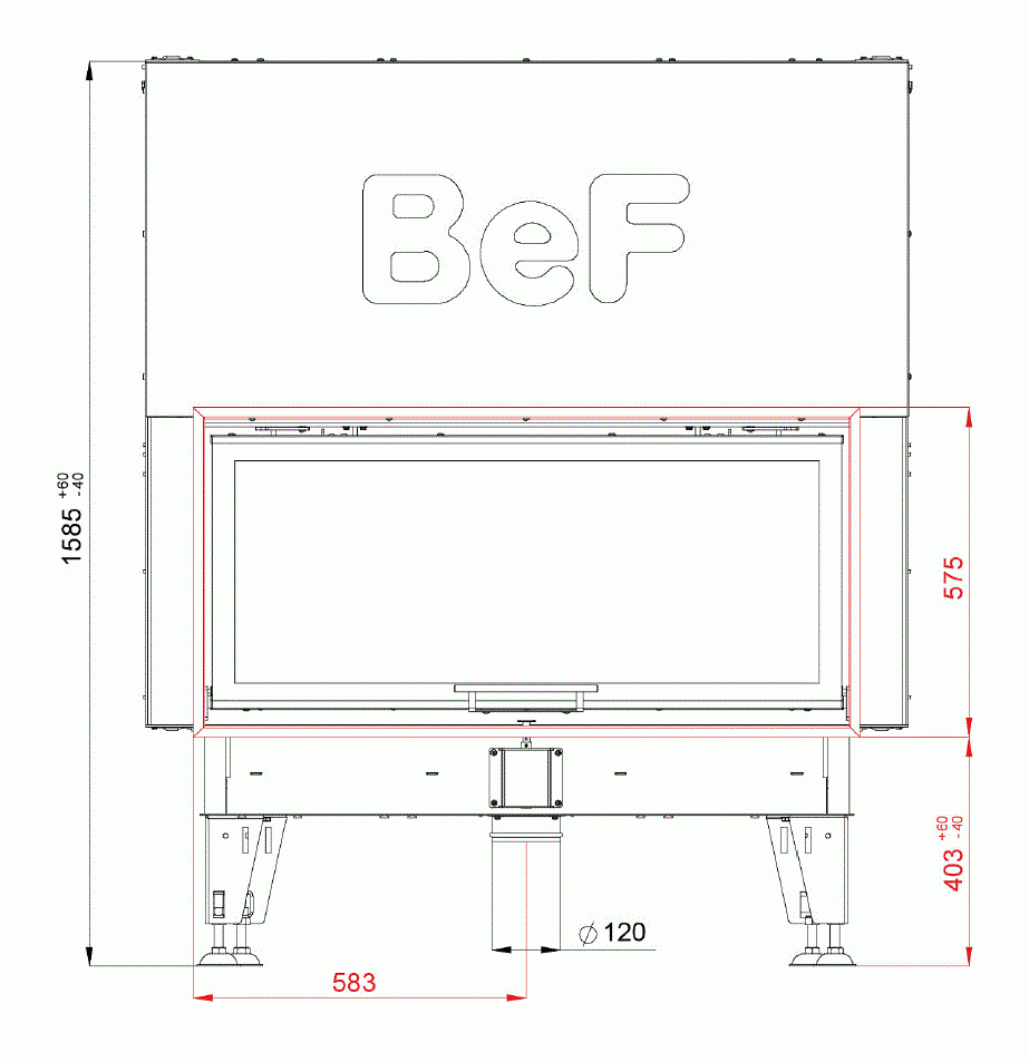 Каминная топка BeF Therm V 12