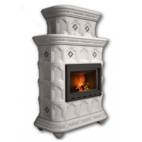 Каминная облицовка КимрПечь Истра пристенная двухъярусная Белый