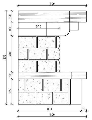 Каминная облицовка Sunhill Cognac