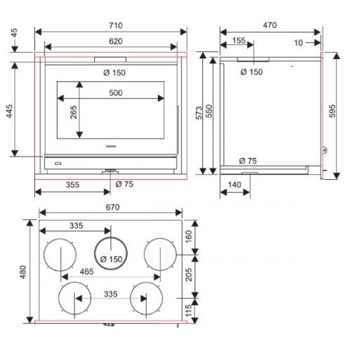 Каминная топка Supra NEO 67 G