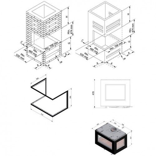 Каминная топка Rais 500