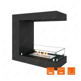 Биокамин торцевой SteelHeat ONE 600 (Стекло)