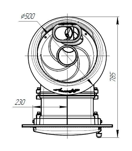 Банная печь Атмосфера XL в ламелях Змеевик