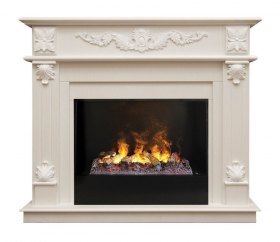 Электрокамин RealFlame Philadelphia 26 WT 3D Cassette 630 + Black вставка