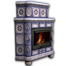 Каминная облицовка КимрПечь Медальон угловая двухъярусная Голландия