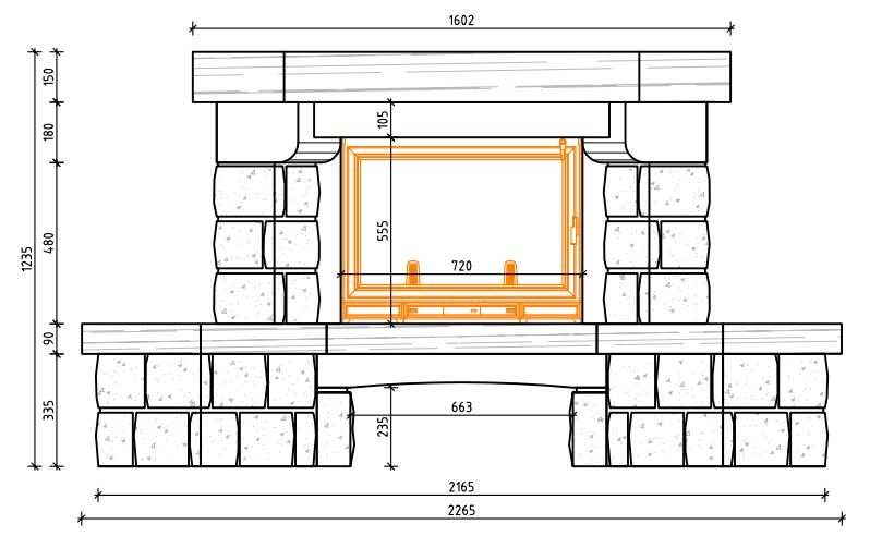 Каминная облицовка Sunhill Capri