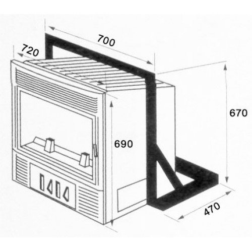 Каминная топка Supra Insert Turbo 654