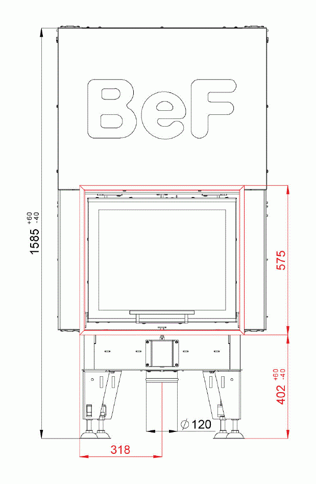 Каминная топка BeF Therm V 6