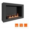Биокамин SteelHeat WALL ONE 800 черный (Стемалит)