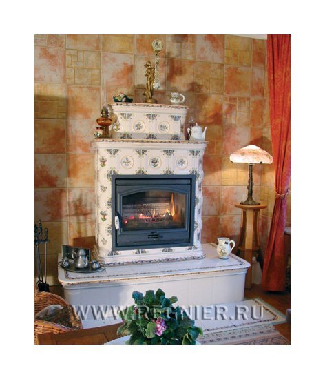 Чугунная изразцовая печь камин Regnier Перрин / Perrine