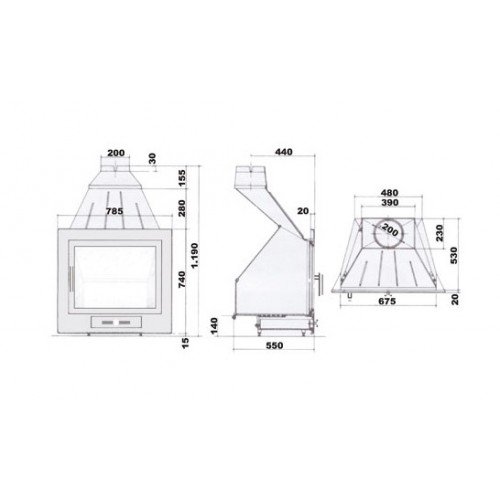 Каминная топка Hergom H02
