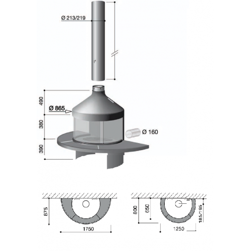 Камин дровяной Focus Optifocus 1750