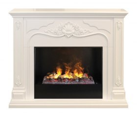 Электрокамин RealFlame Victoria 26 WT 3D Cassette 630 + Black вставка