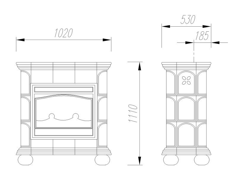 Изразцовая печь камин Regnier Шарлин / Charline