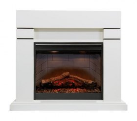 Каминокомплект Lindos - Алебастр (Высота 985мм) с очагом Symphony 26'' DF2608-INT