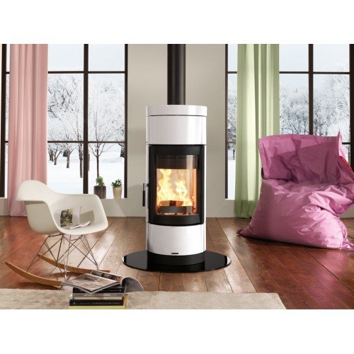 Чугунная печь камин La Nordica Fortuna Bifacciale Bianco Infinity