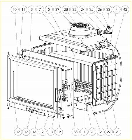 Каминная топка Chazelles D70 V