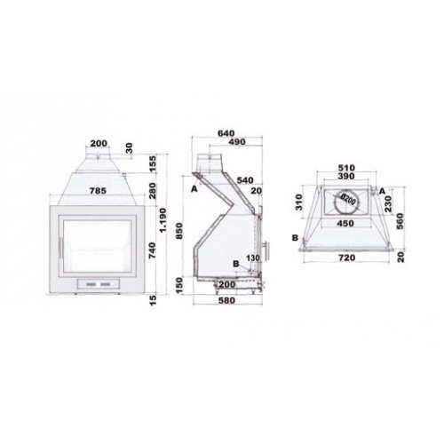 Каминная топка Hergom H02 с бойлером