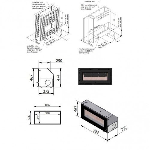 Каминная топка Rais 900