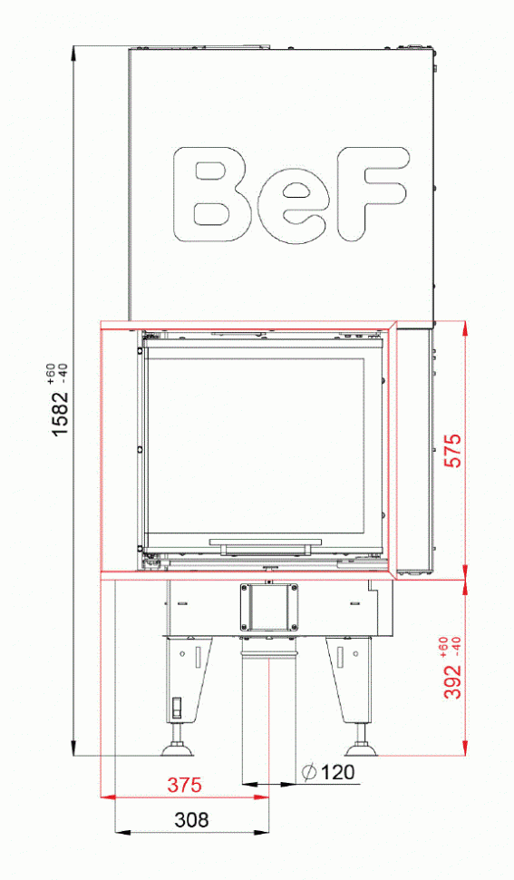 Каминная топка BeF Therm V 6 CP/CL