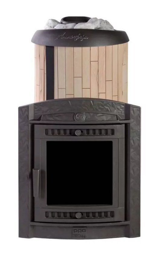 Банная печь Атмосфера XL в ламелях Окаменевшее дерево