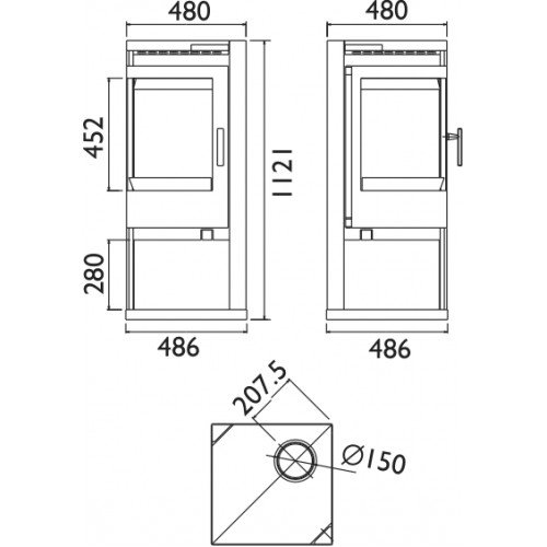 Печь-камин ABX Admiral (тальк)