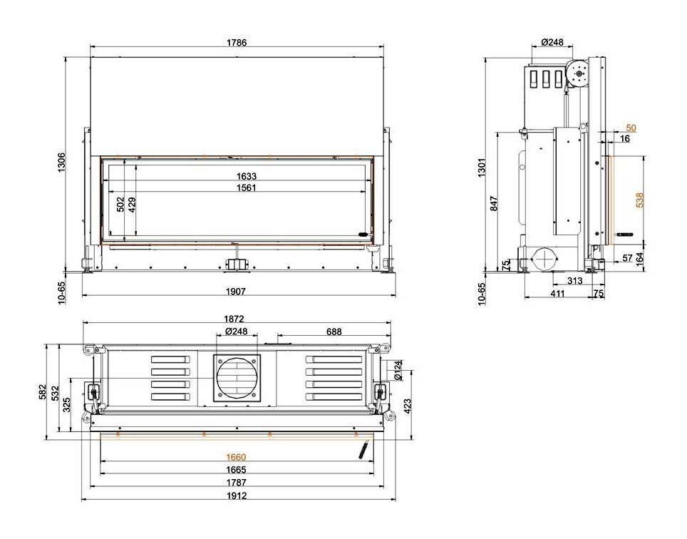 Каминная топка Brunner Architecture 53/166