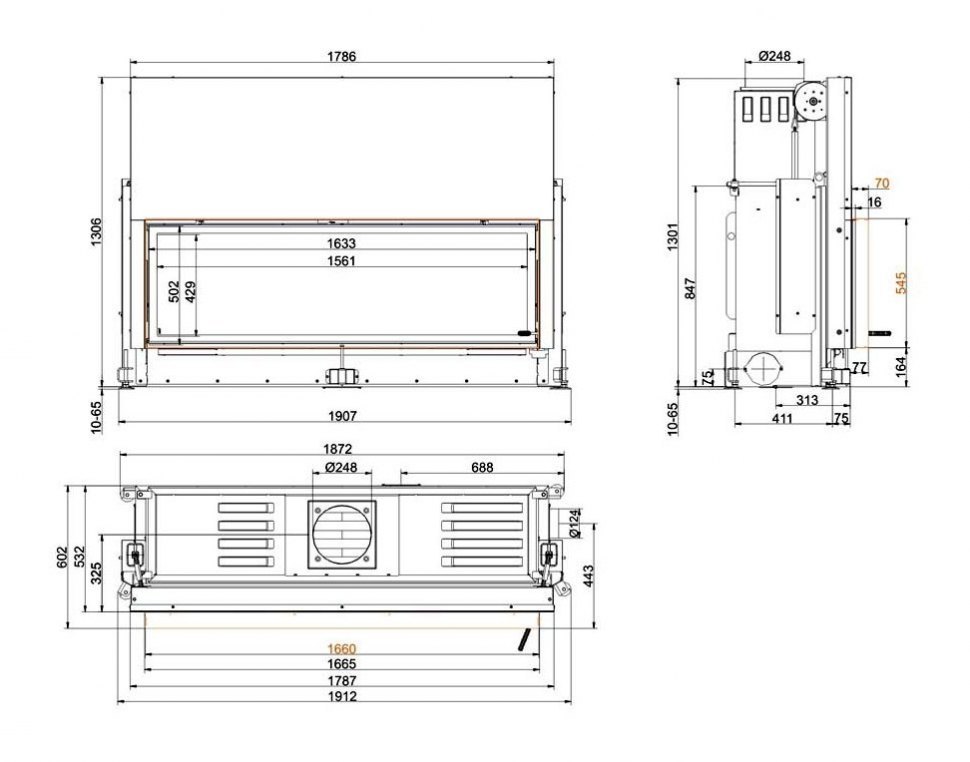 Каминная топка Brunner Architecture 53/166