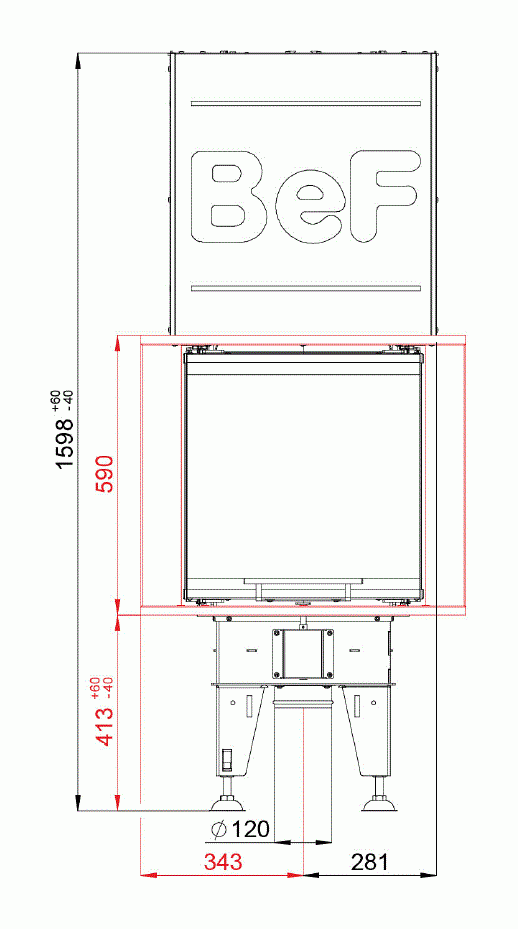 Каминная топка BeF Therm V 6 U