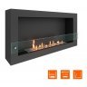 Биокамин SteelHeat WALL ONE 1100 черный (Стекло)