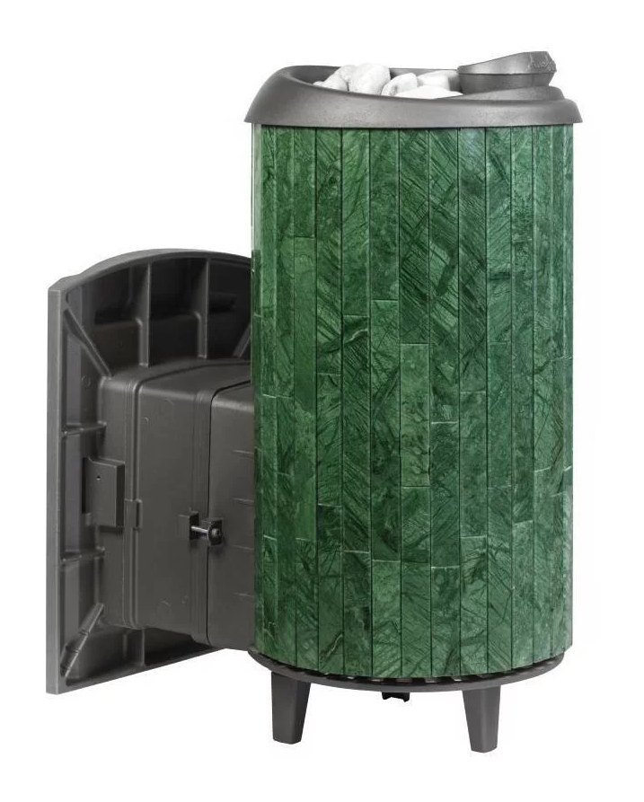 Банная печь Атмосфера XL в ламелях Верде Гватемала