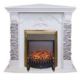 Электрокамин RealFlame Athena Corner  WT GR с  Fobos Lux S BR