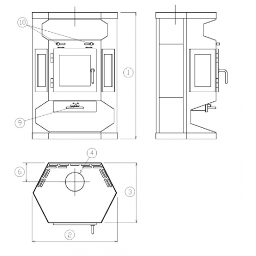 Печь-камин ABX Alborg
