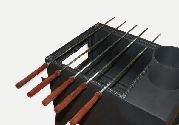 Печь-мангал с плитой ЭкоКамин Кёльн-турбо (РК 009Т)